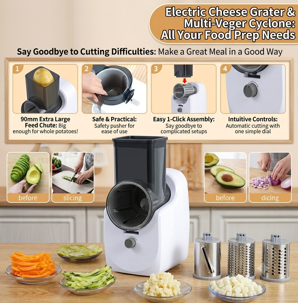 Multifunctional Vegetable Pillar Spiral Cutter